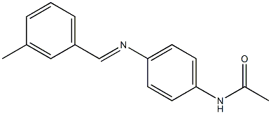 N-{4-[(3-methylbenzylidene)amino]phenyl}acetamide Struktur