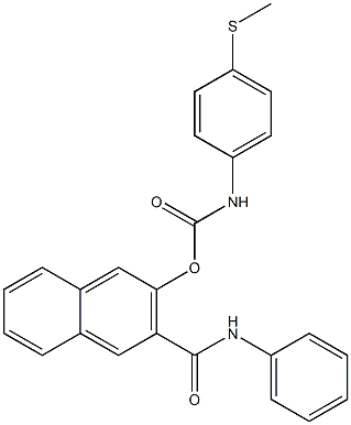 3-(N-PHENYLCARBAMOYL)-2-NAPHTHYL N-(4-(METHYLTHIO)PHENYL)CARBAMATE Struktur