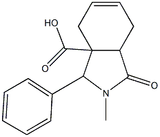 1,3,3A,4,7,7A-HEXAHYDRO-2-METHYL-3-PHENYL-1-OXO-3A-ISOINDOLECARBOXYLIC ACID Struktur