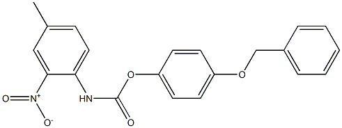 4-(BENZYLOXY)PHENYL N-(4-METHYL-2-NITROPHENYL)CARBAMATE Struktur