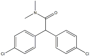 2,2-bis(4-chlorophenyl)-N,N-dimethylacetamide Struktur