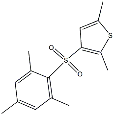 2,5-DIMETHYL-3-(MESITYLSULFONYL)THIOPHENE Struktur