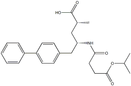 (2R,4S)-4-([1,1'-Biphenyl]-4-ylmethyl)-2-methyl-4-[4-(propan-2-yloxy)-4-oxobutanamido]butanoic acid Struktur