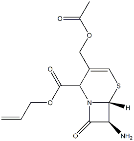 (6R,7S)-Allyl 3-(Acetoxymethyl)-7-amino-8-oxo-5-thia-1-azabicyclo[4.2.0]oct-3-ene-2-carboxylate Struktur