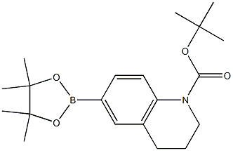 6-(4,4,5,5-Tetramethyl-[1,3,2]dioxaborolan-2-yl)-3,4-dihydro-2H-quinoline-1-carboxylic acid tert-butyl ester Struktur