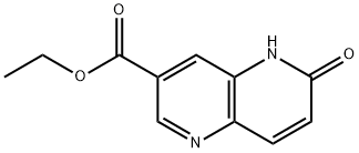 ethyl 6-hydroxy-1,5-naphthyridine-3-carboxylate Struktur