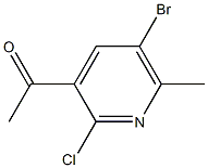 1-(5-Bromo-2-chloro-6-methyl-pyridin-3-yl)-ethanone Struktur