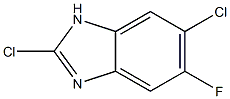 2,6-Dichloro-5-fluoro-1H-benzoimidazole Struktur