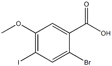 2-Bromo-4-iodo-5-methoxy-benzoic acid Struktur