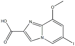 6-Iodo-8-methoxy-imidazo[1,2-a]pyridine-2-carboxylic acid Struktur