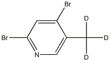 2,4-Dibromo-5-(methyl-d3)pyridine Struktur