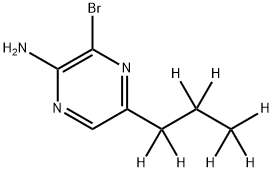 2-Amino-3-bromo-5-(n-propyl-d7)-pyrazine Struktur