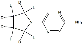 2-Amino-5-(pyrrolidino-d8)-pyrazine Struktur