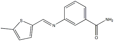 3-{[(5-methyl-2-thienyl)methylene]amino}benzamide Struktur