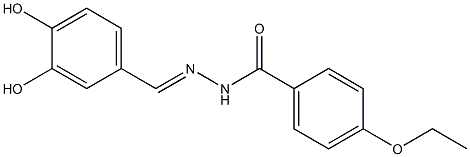 (E)-N'-(3,4-dihydroxybenzylidene)-4-ethoxybenzohydrazide Struktur