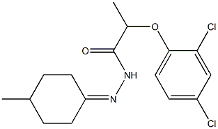 2-(2,4-dichlorophenoxy)-N'-(4-methylcyclohexylidene)propanehydrazide Struktur