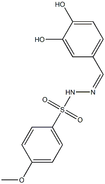 (Z)-N'-(3,4-dihydroxybenzylidene)-4-methoxybenzenesulfonohydrazide Struktur