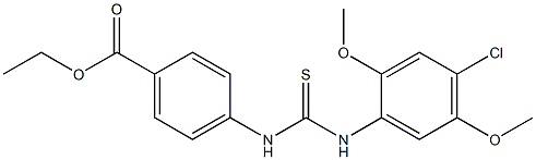 ethyl 4-(3-(4-chloro-2,5-dimethoxyphenyl)thioureido)benzoate Struktur