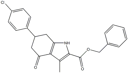 benzyl 6-(4-chlorophenyl)-3-methyl-4-oxo-4,5,6,7-tetrahydro-1H-indole-2-carboxylate Struktur