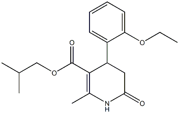 isobutyl 4-(2-ethoxyphenyl)-2-methyl-6-oxo-1,4,5,6-tetrahydropyridine-3-carboxylate Struktur