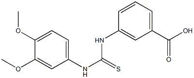 3-(3-(3,4-dimethoxyphenyl)thioureido)benzoic acid Struktur