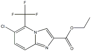 6-Chloro-5-trifluoromethyl-imidazo[1,2-a]pyridine-2-carboxylic acid ethyl ester Struktur