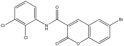 6-BROMO-3-(2,3-DICHLOROPHENYLCARBAMOYL)-COUMARIN Struktur