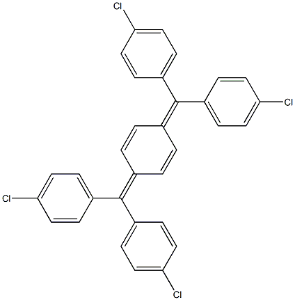 1-[{4-[BIS(4-CHLOROPHENYL)METHYLENE]-2,5-CYCLOHEXADIEN-1-YLIDENE}(4-CHLOROPHENYL)METHYL]-4-CHLOROBENZENE Struktur