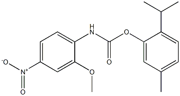 2-ISOPROPYL-5-METHYLPHENYL N-(2-METHOXY-4-NITROPHENYL)CARBAMATE Struktur