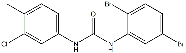 1-(3-CHLORO-4-METHYLPHENYL)-3-(2,5-DIBROMOPHENYL)UREA Struktur