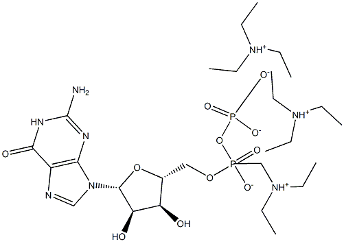 Guanosine 5'-diphosphate,triethylamine salt Struktur