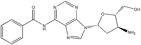 N6-Benzoyl-3'-amino-2',3'-dideoxyadenosine Struktur