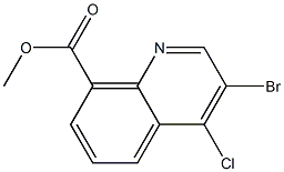 3-Bromo-4-chloro-quinoline-8-carboxylic acid methyl ester Struktur