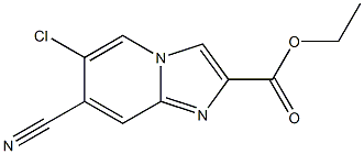 6-Chloro-7-cyano-imidazo[1,2-a]pyridine-2-carboxylic acid ethyl ester Struktur