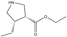 cis-ethyl 4-ethylpyrrolidine-3-carboxylate Struktur