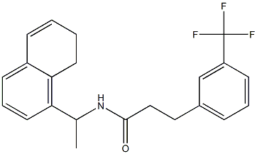 N-(1-(7,8-dihydronaphthalen-1-yl)ethyl)-3-(3-(trifluoromethyl)phenyl)propanamide Struktur