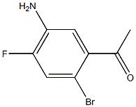 1-(5-Amino-2-bromo-4-fluoro-phenyl)-ethanone Struktur