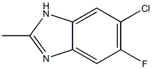 6-Chloro-5-fluoro-2-methyl-1H-benzoimidazole Struktur