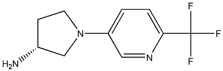 (R)-1-(6-(trifluoromethyl)pyridin-3-yl)pyrrolidin-3-amine Struktur