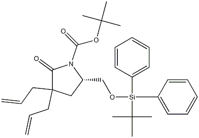 (S)-tert-butyl 3,3-diallyl-5-((tert-butyldiphenylsilyloxy)methyl)-2-oxopyrrolidine-1-carboxylate