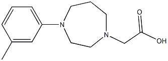 2-(4-m-tolyl-1,4-diazepan-1-yl)acetic acid Struktur