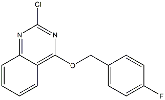 2-chloro-4-(4-fluorobenzyloxy)quinazoline Struktur