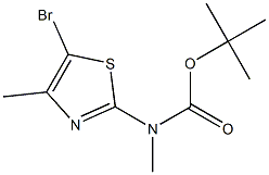 (5-Bromo-4-methyl-thiazol-2-yl)-methyl-carbamic acid tert-butyl ester Struktur