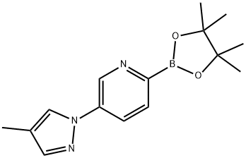 5-(4-methyl-1H-pyrazol-1-yl)-2-(4,4,5,5-tetramethyl-1,3,2-dioxaborolan-2-yl)pyridine Struktur