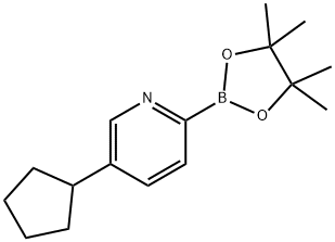 5-cyclopentyl-2-(4,4,5,5-tetramethyl-1,3,2-dioxaborolan-2-yl)pyridine Struktur