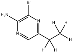 2-Amino-3-bromo-5-(ethyl-d5)-pyrazine Struktur