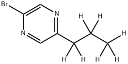 2-Bromo-5-(n-propyl-d7)-pyrazine Struktur