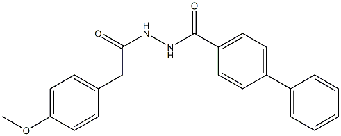 N'-[2-(4-methoxyphenyl)acetyl]-4-biphenylcarbohydrazide Struktur