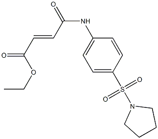 ethyl 4-oxo-4-{[4-(1-pyrrolidinylsulfonyl)phenyl]amino}-2-butenoate Struktur