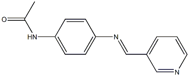 N-{4-[(3-pyridinylmethylene)amino]phenyl}acetamide Struktur